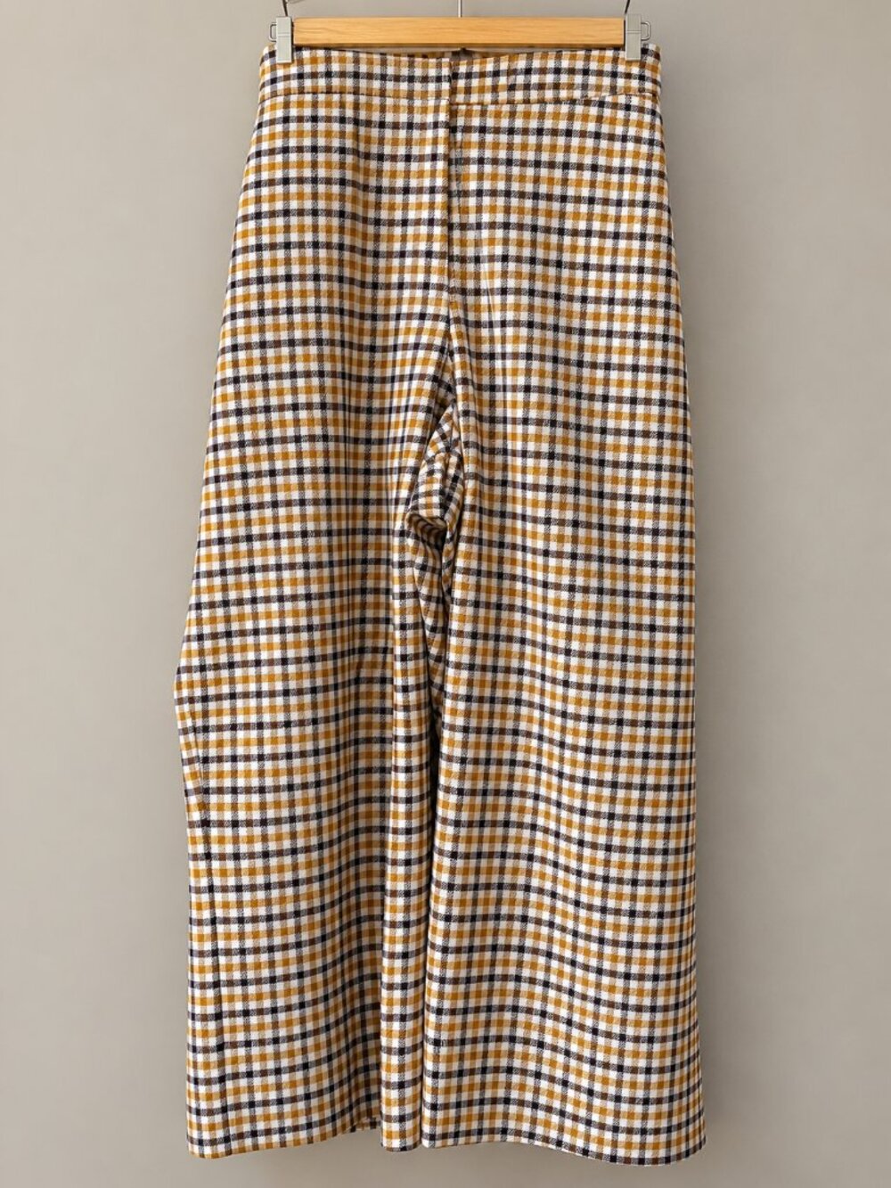 Ann Taylor Jayne Plaid Wide Leg Trousers 16P Petite High Rise Crop Pants